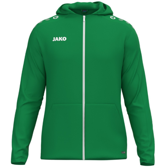 Afbeeldingen van Jas met kap One sportgroen (LEVERBAAR VANAF JANUARI 2026)